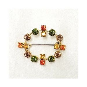 Pin / Brooch with multicolored stones